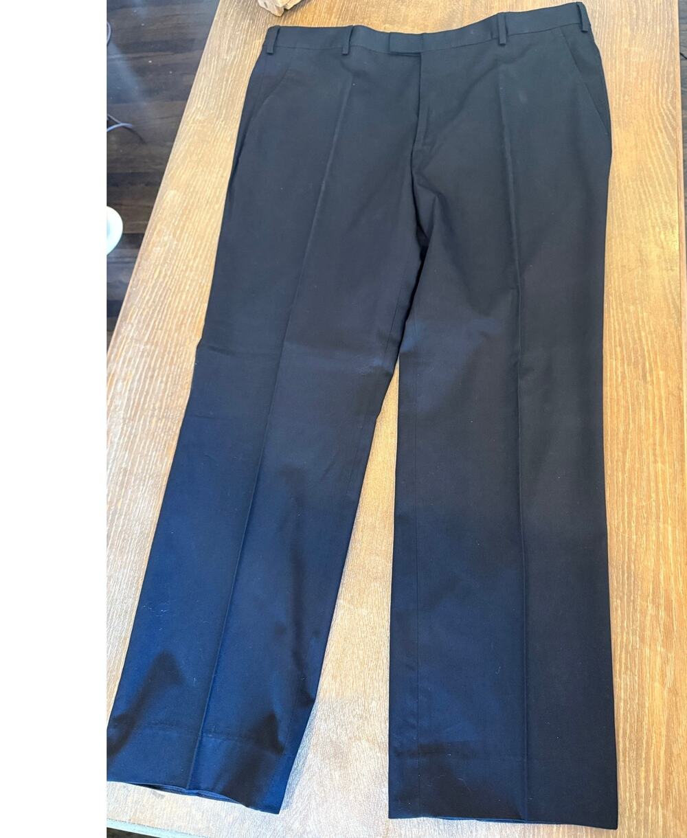 Valentino Garavani Dark Navy 100% cotton Trouser Dressy Pants  Men size 38 x 30